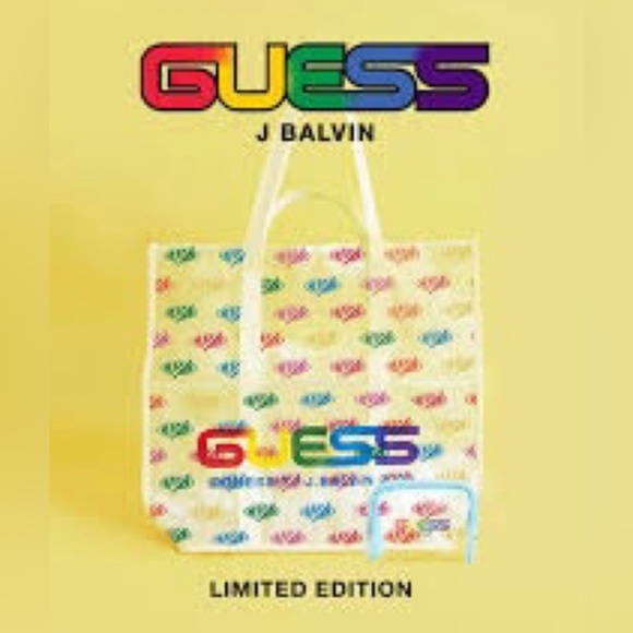 BNWT GUESS ?/ J. BALVIN 2020 frosted tote bag. - Picture 7 of 8